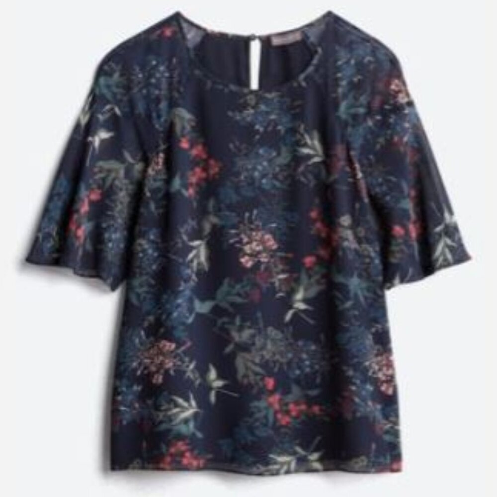 Vince Camuto Short Sleeve Iniya Flutter Sleeve Blouse